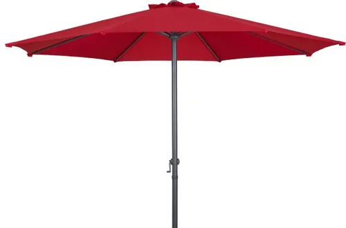 TrendLine Sonnenschirm Sofia rot, Ø 300 cm - Sonnenschirm in elegantem Rot, mit einem Durchmesser von 300 cm für optimalen Schatten und UV-Schutz an sonnigen Tagen.