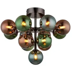 GRAPPY Deckenlampe 13-flammig mit bunten Glaskugeln von Globo