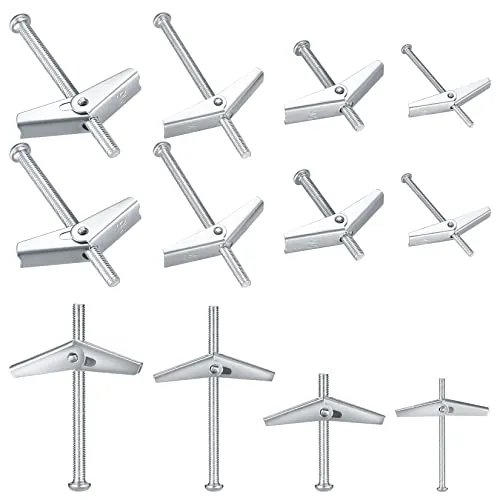 Stück Kippdübel, M3 M5 M6 Selbstbohrender Gipskartondübel, Federklappdübel mit Edelstahlschrauben, Knebelschraube und Flügelmutter für Gipskarton Gips Trockenbau 34
