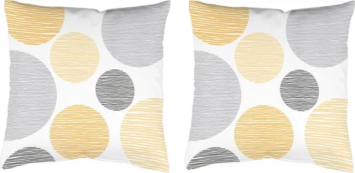 HOME WOHNIDEEN Dekokissen BORDEN - 2er Set Kissenhüllen - Moderne Kissenhüllen aus Samt, digital bedruckt und mit praktischem Reißverschluss. Perfekt für stilvolle Akzente in Ihrem Wohnraum.