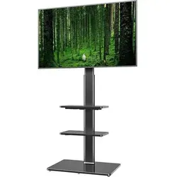 TV Standfuß höhenverstellbar Halter 19 42 Zoll schwarz Large