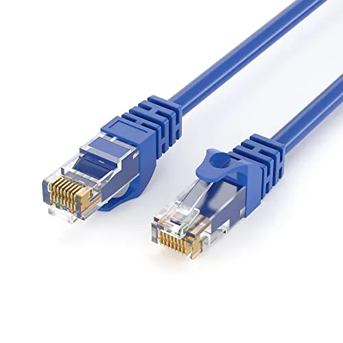 JAMEGA 1m CAT.6 Netzwerkkabel (RJ45) Patchkabel Ethernet Lan in blau| 1Gbit/s | 250MHz | kompatibel zu CAT.5 / CAT.5e / CAT.6