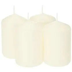 Mini-Stumpenkerzen, vanille, 6,2 x 4,8 cm, 4 Stück von buttinette