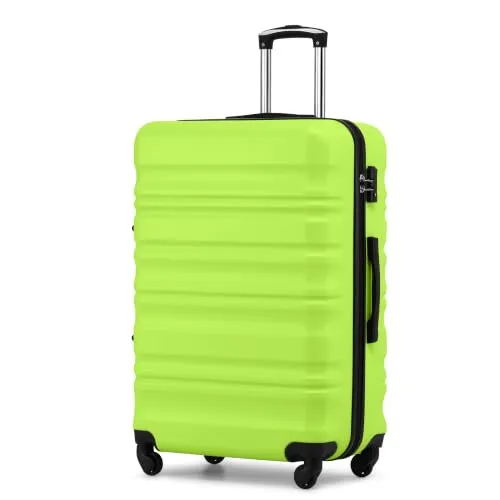 COOLIFE Koffer Groß, Hartschalenkoffer mit TSA-Schloss, Reisekoffer mit 360° Spinner Räder, Teleskopgriff, Trolley Rollkoffer für Geschäftsreisen, Fernreisen und Familienurlaube, Grün, 93L
