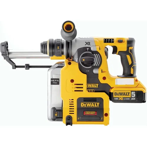 DEWALT Akku-Kombihammer 18V / 5,0Ah DCH275P2-QW - Bohrmaschinen mit bürstenlosem Motor für hohe Leistung und lange Lebensdauer. Ideal für staubfreies Arbeiten dank leistungsstarker Staubabsaugung.