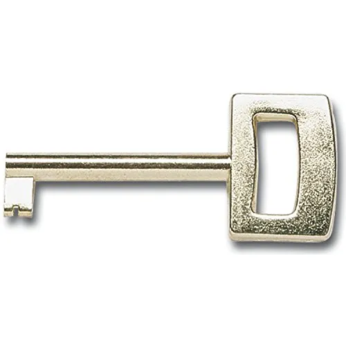 GEGE 2011284947 standard Möbel- Kastenschlüssel eckig Reide X, Länge 45 mm, ZN vermessingt