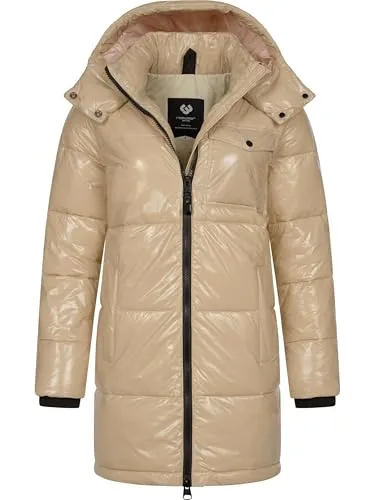 Ragwear Damenmantel Roobie Long in Beige, EU XS - Funktionsjacken - Stylischer Wintermantel mit umweltfreundlichem Design, ideal für kalte Tage und schützenden Komfort.