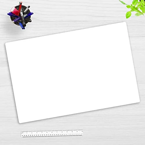Schreibtischunterlage für Kinder und Erwachsene – Schreibtischunterlage Weiß – 60 x 40 cm – aus Premium Vinyl – Made in Germany