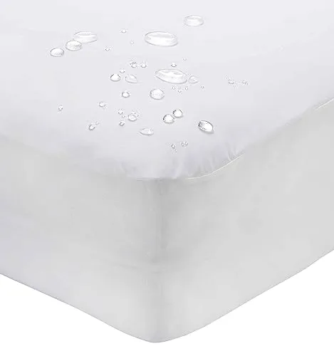 Matratzenschoner BxL+H 90x200+30 cm Weiß wasserdichte Atmungsaktive Matratzenauflage Hygienischer Anti-Milben-Matratzenbezug, 2023100