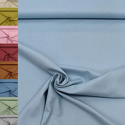 MAGAM-Stoffe Dylan weicher Canvas Baumwollstoff Kleidung Polsterstoff Meterware 50cm (10. Hellblau)