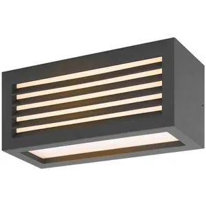SLV Wandleuchte Box-L, warmweiß für außen, mit LED, schwarz von SLV