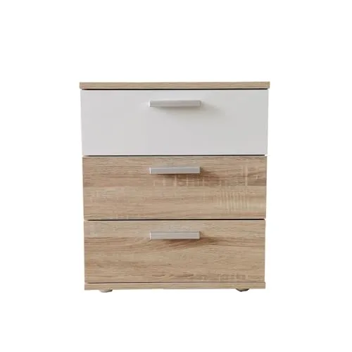 HTI-Living Nachtschrank Nina Sonoma Weiß in blau von HTI-Line