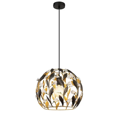 Hängeleuchte Pendellampe gold schwarz - stilvolle Esszimmerleuchte - Moderne Hängeleuchte aus Metall mit edlem gold-schwarzem Design, ideal für Essbereiche. Flexibel höhenverstellbar (max. 150 cm) und inklusive dimmbarem LED-Leuchtmittel (7W, 806 Lumen). Schafft ein einladendes Ambiente.