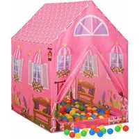 vidaXL Kinder-Spielzelt mit 250 Bällen - Rosa - Bällebad für Kinder, mit 250 bunten Kugeln und strapazierfähigem, wasserfestem Polyester, ideal für stundenlangen Spielspaß und kreative Abenteuer.