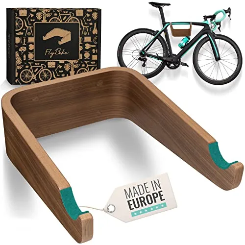 madeco Fahrrad Wandhalterung Holz in blau von madeco