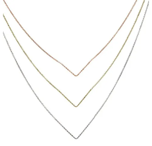 Unique Silberkette Kette 925er Silber tricolor mehrreihig von Unique