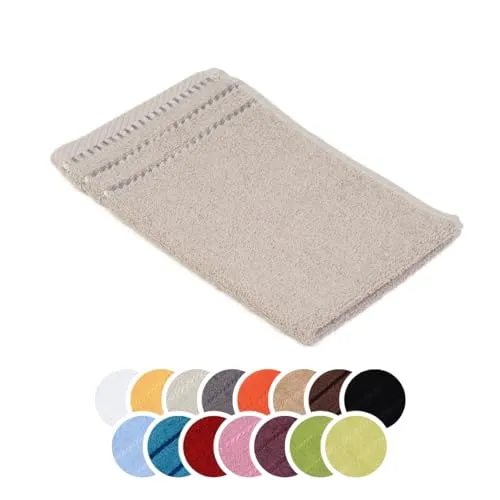 liebling Gästetuch, 100% Baumwolle, Serie Potsdam, 30 x 50 cm, 60 Grad waschbar, trocknergeeignet, Farbe: Taupe