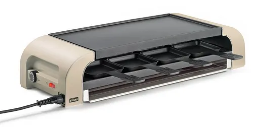 Stöckli Raclette PizzaGrill for 8 Crispy - Raclette für 8 Personen, Multitalent für Minipizzas und Grilladen mit optimaler Wärmeverteilung für ein schnelles, knuspriges Grillerlebnis.