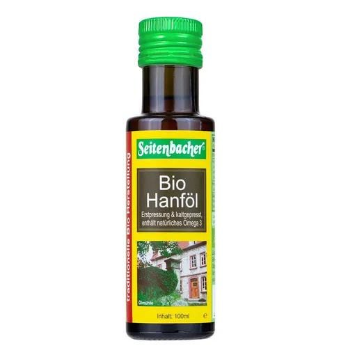 Seitenbacher® Bio Hanföl - Kaltgepresst - Bio-Speiseöl mit wertvollen Omega-3-Fettsäuren, ideal für die kalte Küche. Hochwertig, vegan und aus kontrolliertem Anbau.