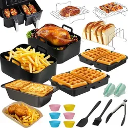 Heißluftfritteuse Zubehör Set für Ninja Dual Zone AF400EU/AF300EU/AF451EU
