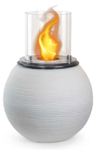 Botticelli Bioethanol Kamin ø 40xH54 cm – Elegantes Design in Weiß