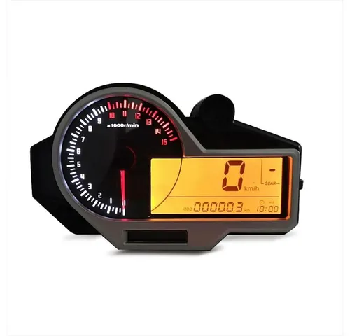 Zaddox Digital Tachometer für Suzuki GSX-S 1000 / F / SM18 - Hochwertiger digitaler Tachometer mit scharfem LCD-Display für optimale Ablesbarkeit. Ideal für Motorräder und Umbauten, bietet umfassende Funktionen wie Drehzahlmesser, Tageskilometerzähler und Tankanzeige.