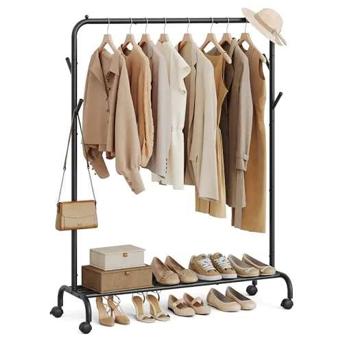SONGMICS Kleiderständer Schwarz von SONGMICS