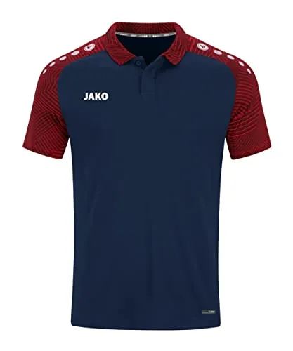 JAKO Sport-Polo Performance - Atmungsaktiv und Schnelltrocknend für Herren - Badmintonbekleidung Herren, nachhaltiges Polo aus 100% recyceltem Polyester, besonders atmungsaktiv und schnelltrocknend, mit stylischen Jacquard-Elementen.