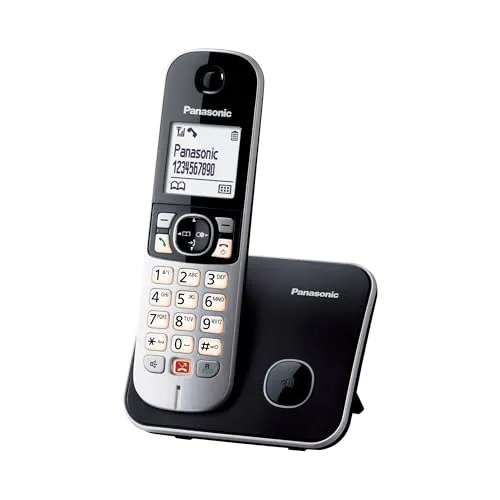Panasonic KX-TG6851GB Schnurlostelefon - Festnetztelefon mit der Möglichkeit, bis zu 1.000 Rufnummern zu sperren, ideal für unerwünschte Anrufe. Mit Babyphone-Funktion und Voll-Duplex Freisprechen.