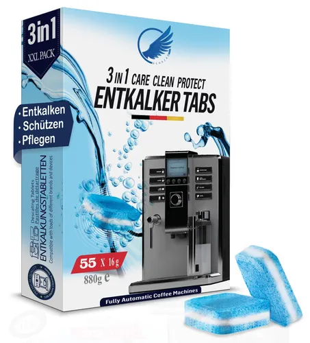 3in1 Entkalker Tabs - Entkalkungstabletten für alle Maschinen - Ersatzteile: Effektive Entkalkungstabletten, kompatibel mit allen gängigen Kaffeemaschinen und Wasserkochern, sorgen für eine längere Lebensdauer Ihrer Geräte.