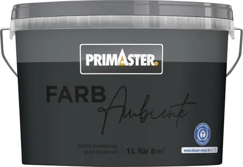 Primaster Farbambiente Wandfarbe matt anthrazit 1 L Innen