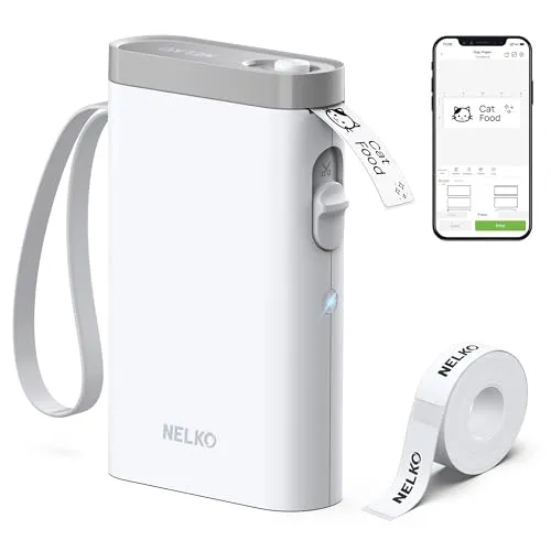 Nelko Bluetooth Etikettendrucker P21 – Tragbares Etikettiergerät für Zuhause