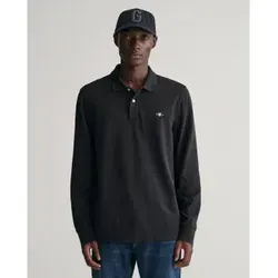 Gant Poloshirt REG SHIELD LS PIQUE RUGGER mit Logotickerei - Herren-Shirts, aus 100% Baumwolle, mit Logotickerei auf der Brust für einen sportlichen Look und hohen Tragekomfort.