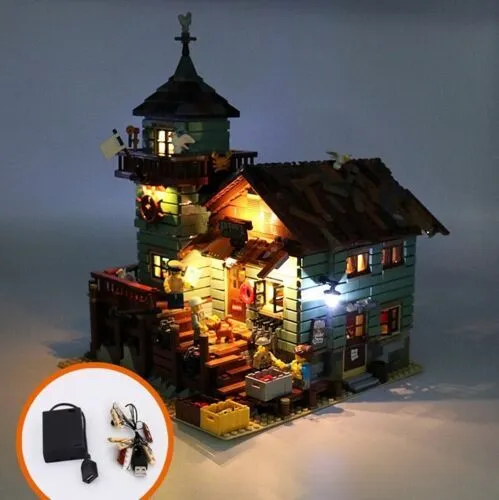 LED Licht Beleuchtung SET Akku Box passend für Lego Alter Angelladen Ideas 21310