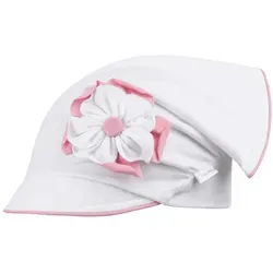 Smarilla Schirmmütze Kopftuch Mädchenmütze Sommermütze Kappe Baumwolle rosa|weiß 46/48