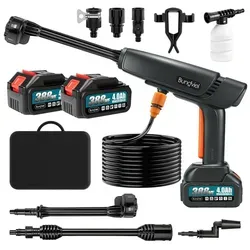 180Bar Akku Hochdruckreiniger mit 2×4000mAh Akkus