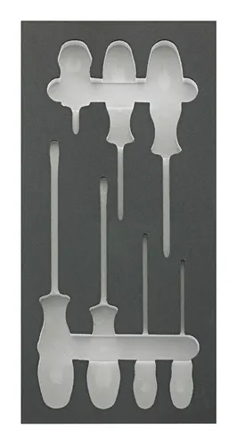 Fortis Werkzeugmodul 1/3 leer Schraubendreher Schlitz PH PZ - Leermodul für Schraubendreher, ideal zur individuellen Bestückung und optimalen Organisation Ihres Werkzeugs.