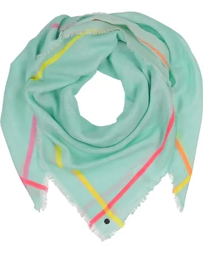 FRAAS Halstuch Damen - Leichtes Tuch mit Highlight-Streifen - 120 x 120 cm - VIELSEITIGER SOMMERBEGLEITER: Das leichte Halstuch mit modernen Streifen ist perfekt für kühle Abende oder als Sonnenschutz. HERVORRAGENDES MATERIAL: Aus weicher Baumwollmischung für ein angenehmes Tragegefühl. Nachhaltig und stilvoll!