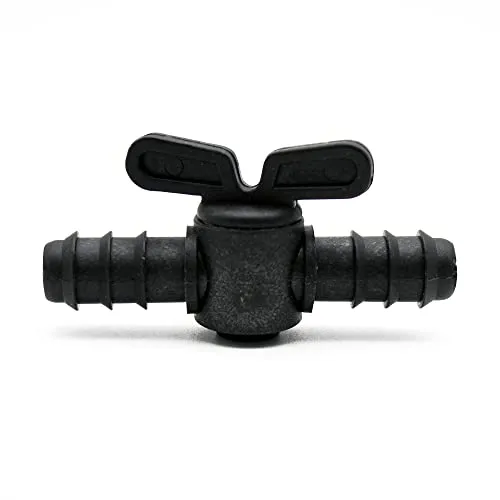 DOJA Industrial | Tropfbewasserung Schalter Ventil | 16mm | Pack 12 | Absperrventil Rohrbewässerung | Regulierventil Schlauch Ventil Kupplung | Regelventil Wasserstrom, Gartenschlauch, Bewasserung