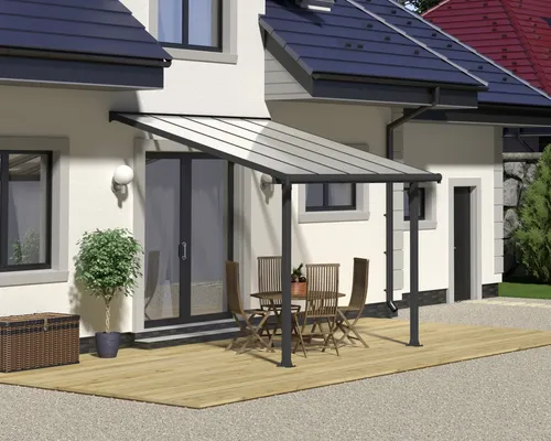 Canopia by Palram Alu Olympia Terrassenüberdachung 3x3,05 m - Markisen - Elegante Pergola mit robustem Aluminium, bietet umfassenden UV-Schutz und ist leicht zu montieren für eine stilvolle Terrassenüberdachung.