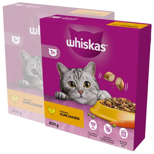 Whiskas Adult 2x800g Trockenfutter Vollnahrung für erwachsene Katzen Hähnchen