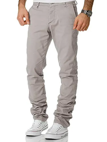 Amaci&Sons Herren Regular Slim Strech Chino Hose Fit 7009-10 Hellgrau W33/L30
