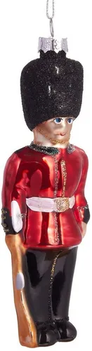 Produktbild BRUBAKER Christbaumschmuck Mundgeblasene Weihnachtskugel Grenadier Guard, Englischer Soldat Weihnachtsschmuck aus Glas, handbemalt - 14 cm