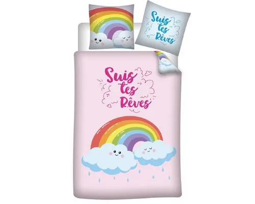 Rainbow High Bettwäsche 140x200 cm – Bunter Bettbezug mit Kissenbezug aus 100% Polyester