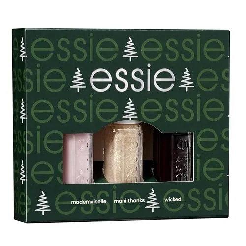 Produktbild essie Mini Trio Kit XMAS, Nr. 13 mademoiselle + Nr. 49 wicked + Nr. 570 mani thanks, 3 x 15ml