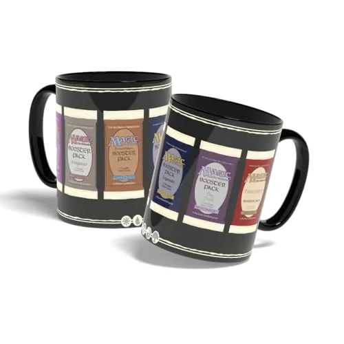 Konix Magic The Gathering Becher - Keramiktasse - 320 ml - Booster Packs - Schwarz