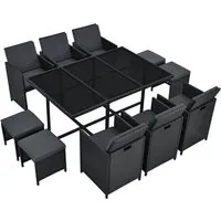 Produktbild Juskys Polyrattan Sitzgruppe Baracoa XL 11-teilig