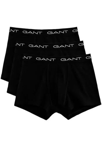 Gant Boxershorts 3er Pack Schwarz S - Herrenunterhosen mit elastischem Logobund für optimalen Tragekomfort, perfekt für den täglichen Gebrauch.