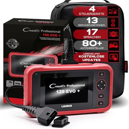 LAUNCH Europe CRP 129 EVO+ OBD2 Diagnosegerät - Diagnosegerät für Motor, ABS, SRS und Automatikgetriebe mit 13 Servicefunktionen und kostenfreien WiFi-Updates. Ideal für präzise Fahrzeugdiagnosen und einfache Fehlerbehebung.