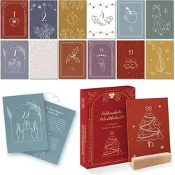 Achtsamkeit Adventskalender 2024 - Adventskalender für eine besinnliche Vorweihnachtszeit mit 24 inspirierenden Impulsen und Übungen zur Stressreduktion. Ideal als Geschenk für Frauen und Freunde, inklusive stilvollem Holzständer.